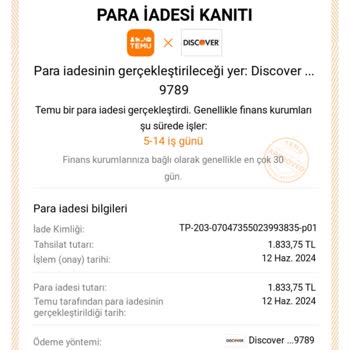 Ziraat Bankası Temu Para İadem Hesabımda Görünmüyor