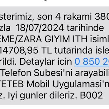 Zara Ve İyzico Rızam Dışında Alışveriş