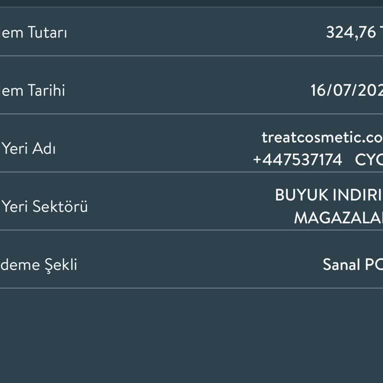 TreatCosmetic Çekim Yaptınız Sürekli Paraları İade Ediniz