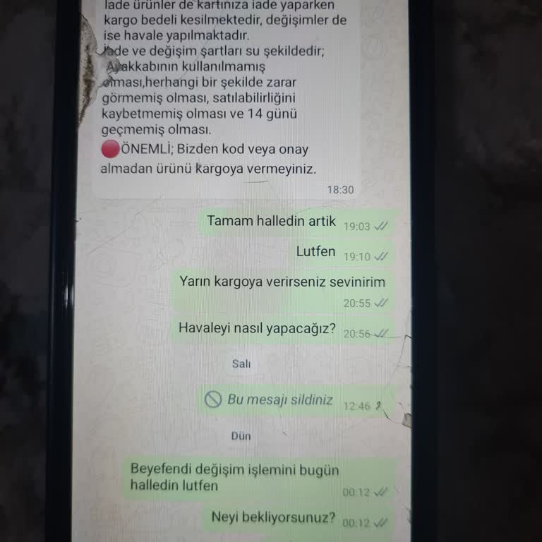 New Balance 9060 Değişim Yapmak İçin Gönderdim. Cevap Yok 10 Gündür