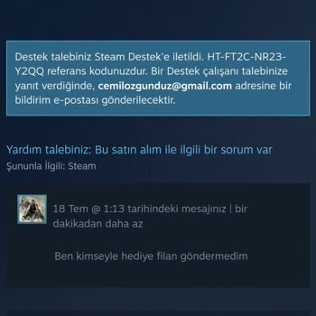 Steam Hediye Etmedim İade