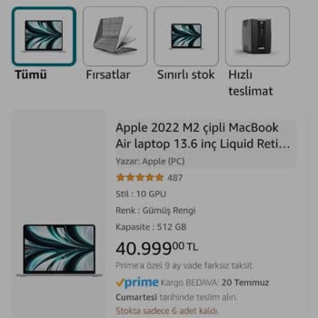 Amazon Aldığım Macbook Bilgisayarı Yeniden Daha Pahalıya Sipariş Mi Edelim?