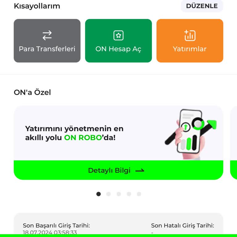 On Dijital Bankacılık Burgan Bank Mobil Uygulama İşlem Kısıtlaması