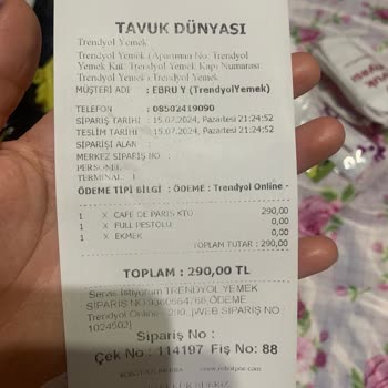 Tavuk Dünyası Porsiyon Az Ve Makarna Lezzetsiz