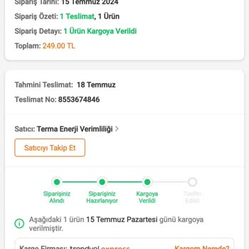 Trendyol Express Sorumsuzluğu Günlerdir Tamamlanamayan Alışveriş