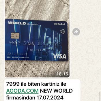 Agoda.com Kartımdan İzinsiz Çekilen Tutar Hakkında Şikayet