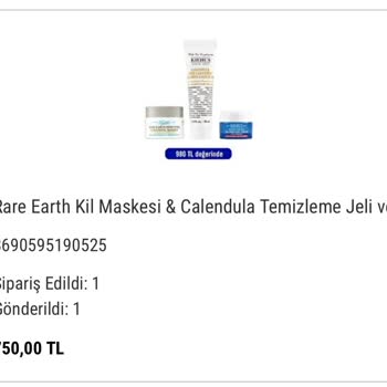 Kiehl's Paketten Ürünün Eksik Çıkması