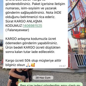 İade Ödemesi Yapmayan Falan Eyewear
