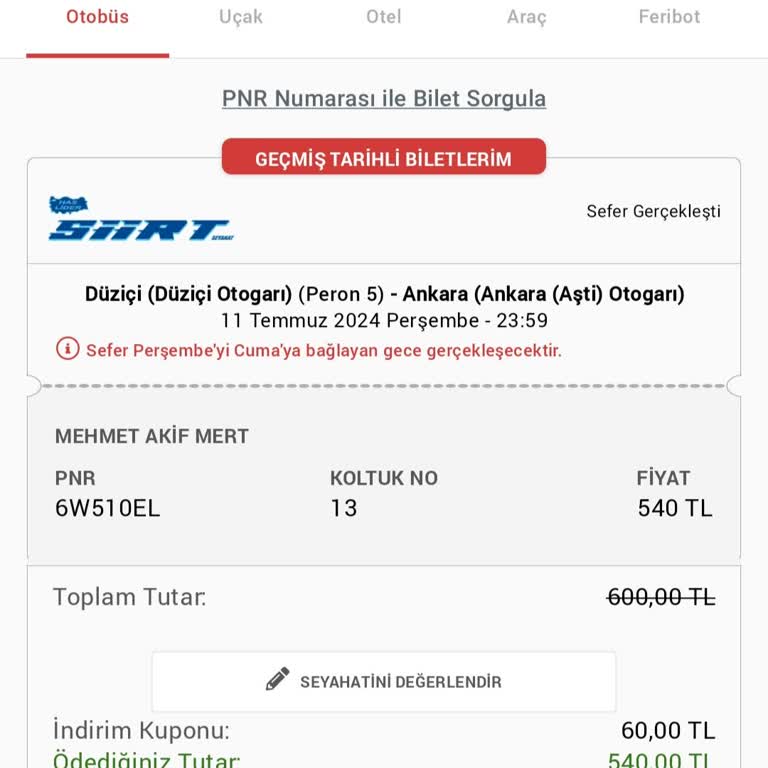 Obilet Sayesinde Mağdur Edildim