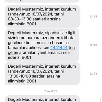 Türk Telekom İnternet Aboneliği Kurulum Saati