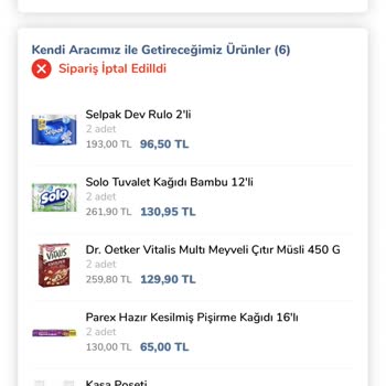 Carrefour SA Online Alışverişte Para İademi Yapmadı!