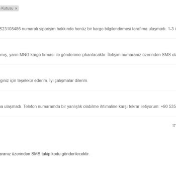 Bahs (Bahsbar) Ürünlerim Zamanında Kargolanmıyor