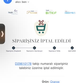 Taze Çiçek Sitesi Para İadesi Yapmıyor