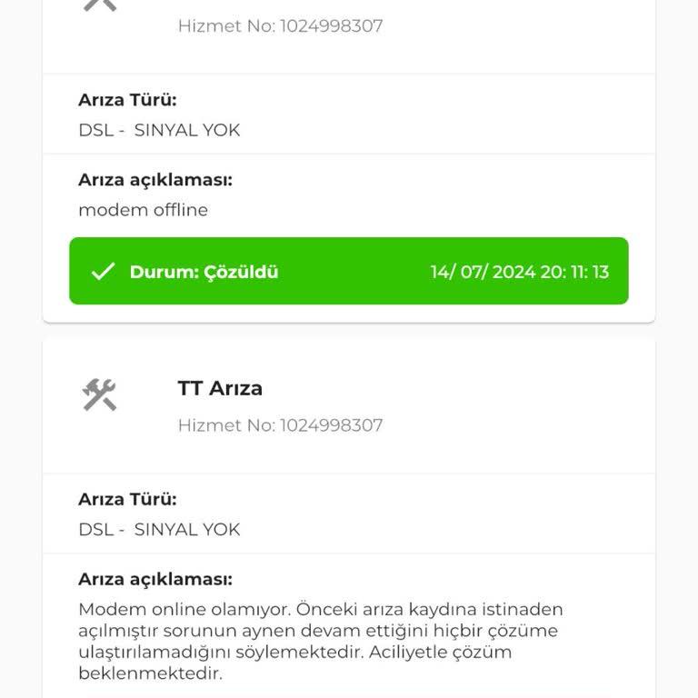 Kablo Net 20 Gündür Arızayı Giderememesi!