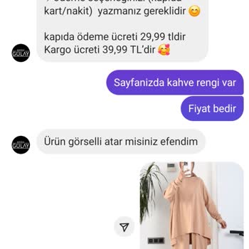 Moda Gülay (Bursa) İnternetten Aldığım Takım Sorunları