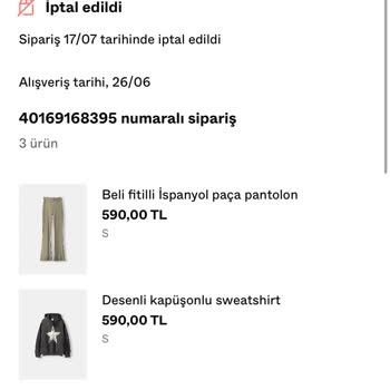 Bershka'dan İndirim Döneminde Alınan Ürünlerin İptal Edilmesi!