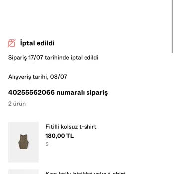 Bershka'dan İndirim Döneminde Alınan Ürünlerin İptal Edilmesi!