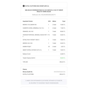 Migros Hasarlı Patlamış Paket