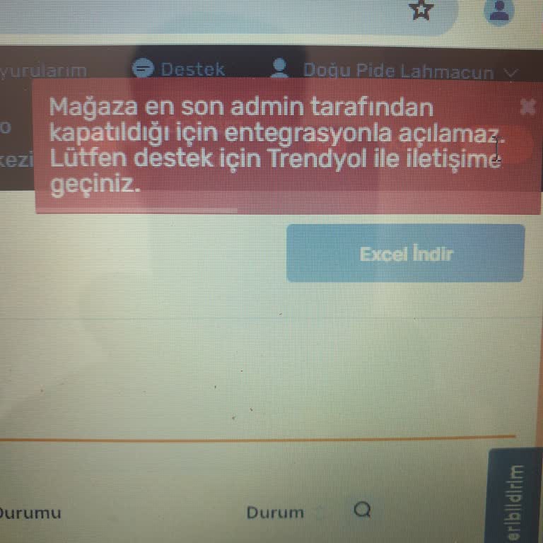 Trendyol Yemek Dükkanım Açılmadı Admin Onayı Bekliyor 2 Haftadır.