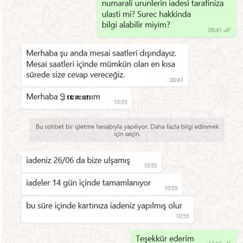 Kuaybegider Sipariş İadesi İşlemleri Hakkında Şikayet