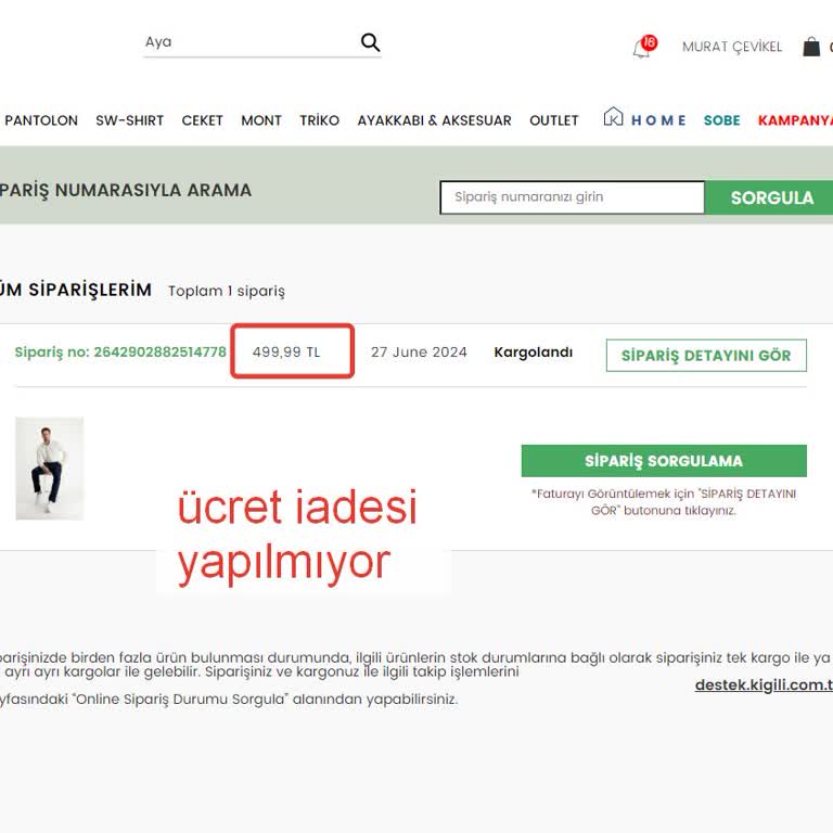 Kiğılı Ücret İadesi Hakkında