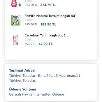 Carrefour SA Online Stok Bitti Bahanesi