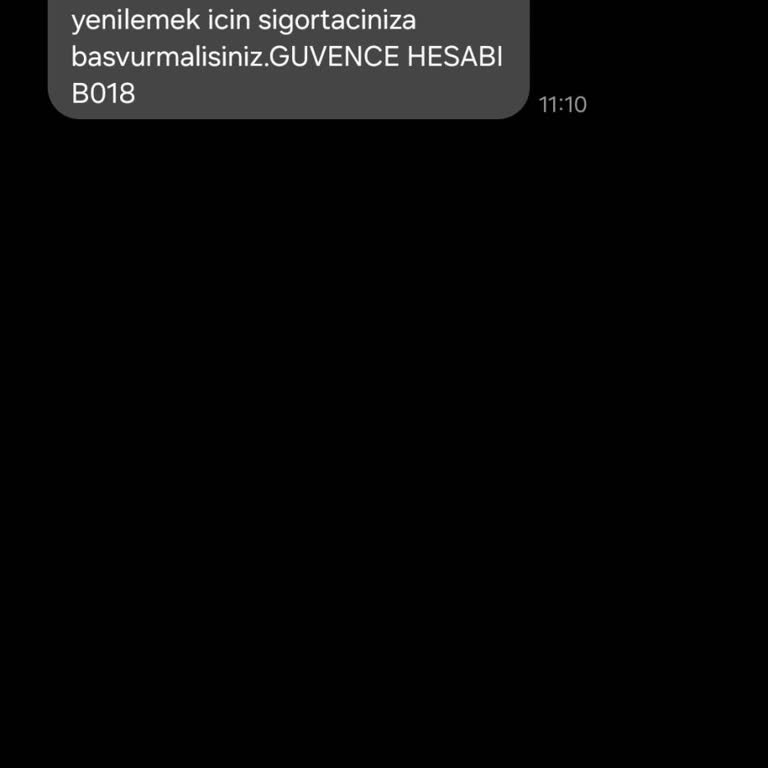 Güvence Hesabından Alakasız Trafik Poliçesi Mesajı Alıyorum