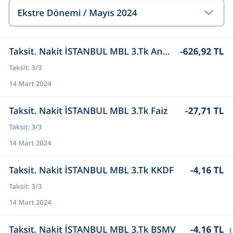 Denizbank Habersiz Kartımdan Çekilen Taksitler