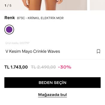 Calzedonia Online Sitesinde, Ürünlerde Eksik Ya Da Yanlış Açıklama