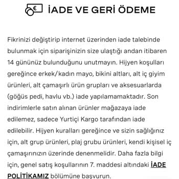 Calzedonia Online Sitesinde, Ürünlerde Eksik Ya Da Yanlış Açıklama