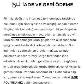 Calzedonia Online Sitesinde, Ürünlerde Eksik Ya Da Yanlış Açıklama