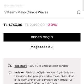 Calzedonia Online Sitesinde, Ürünlerde Eksik Ya Da Yanlış Açıklama