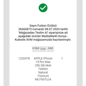 Media Markt Faturasız Telefon Gönderdi