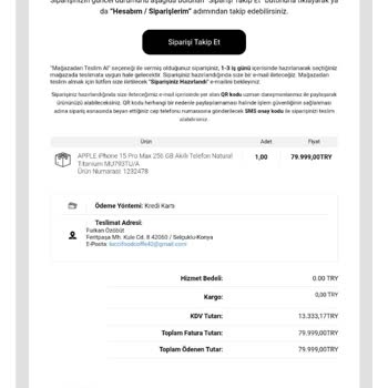 Media Markt Faturasız Telefon Gönderdi