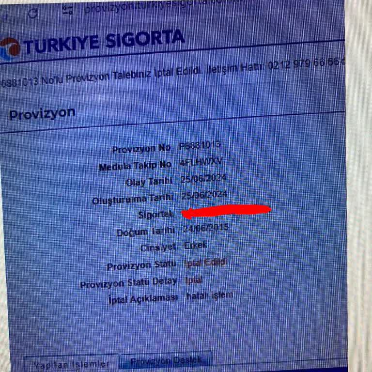 Türkiye Sigorta Özel Sağlık Poliçesi Ücret İadesinde Eksik Ödeme Sorunu
