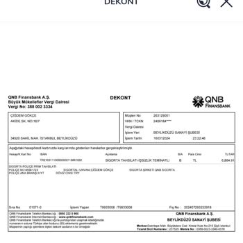 QNB Finansbank Kredi Hayat Sigortası İptali Ve İade Talebidir