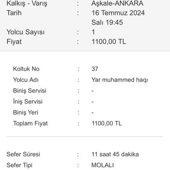 Erzurum Esadaş Otobüs Firması İle İletişim Ve Bilet İptal Sorunu