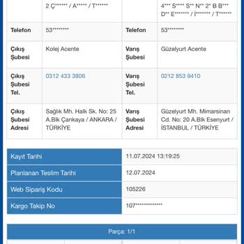 Sürat Kargo Teslim Edilmeye Kargo