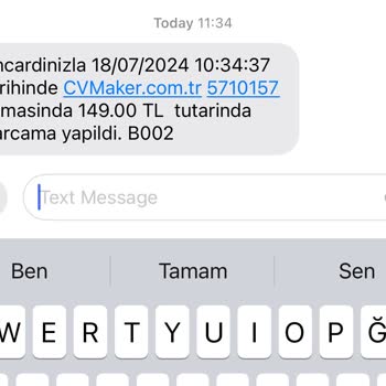 Cvmaker.com.tr İzinsiz Çekilen Ücretin İadesini Talep Ediyorum