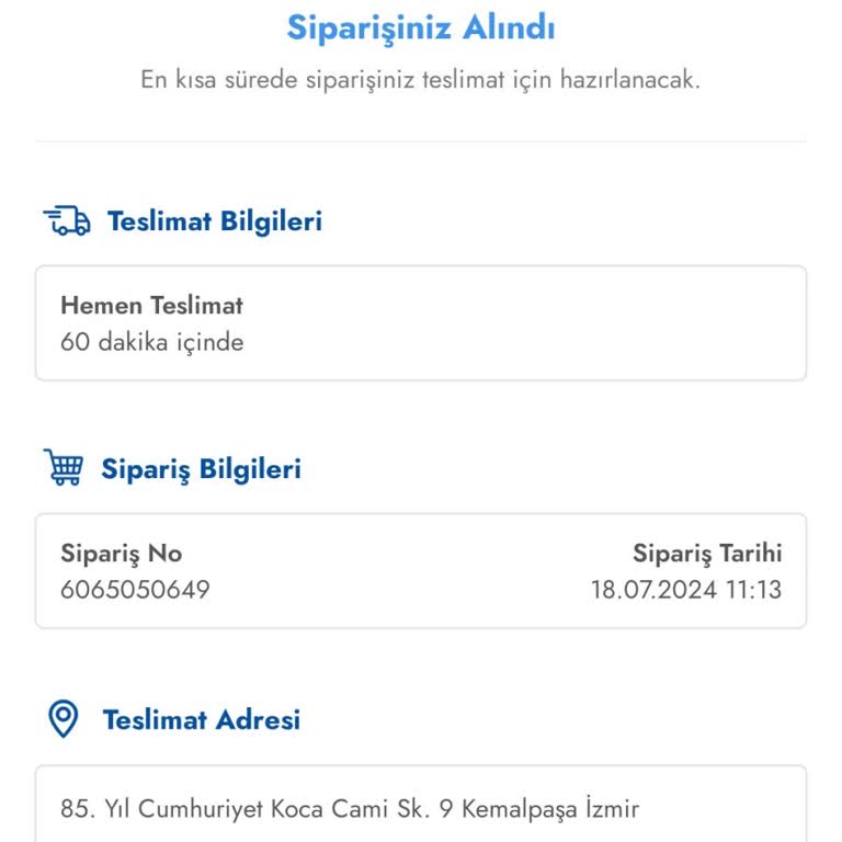 Sok Market Sipariş Geç Getirdi