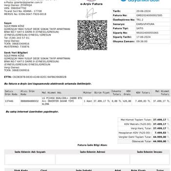 LG Klima Kurulum Bekler