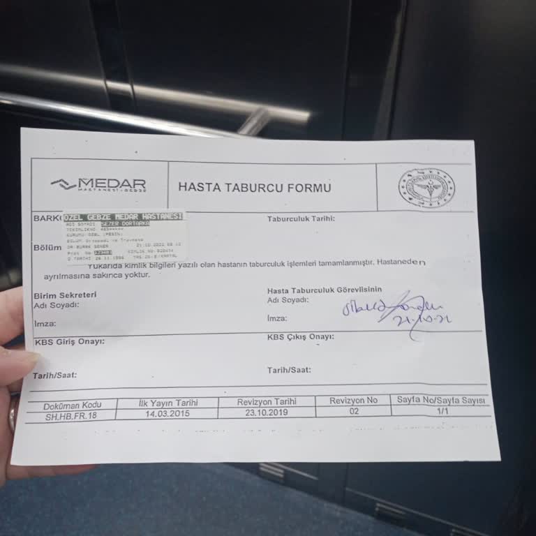 Özel Medar Hastaneleri Hastane Evraklarının Kaybolması Nedeniyle Mağduriyet Yaşadım