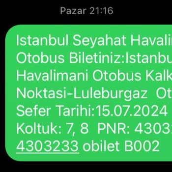 İstanbul Seyahat İstanbul Havaalanında Otobüs Biletim Olmasına Rağmen Otobüs Durmadı