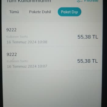 Türk Telekom 9222 Servisi Bilgim Dışında Ücret Alınıyor.