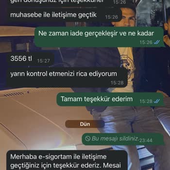 E-sigortam.com Poliçe İptal Ettim İade Yapmadılar