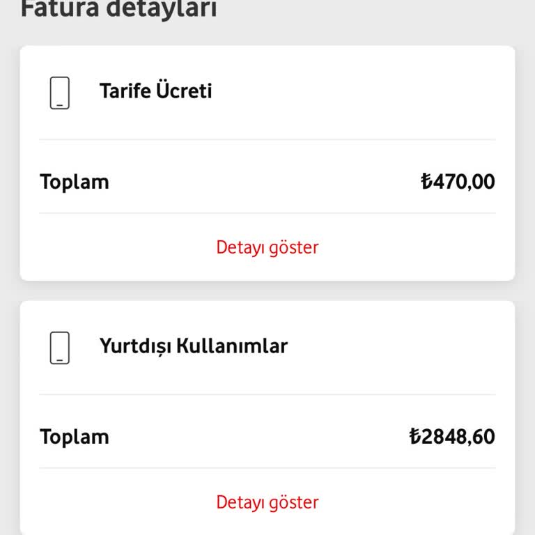 Vodafone Yurt Dışı Kullanımımda Alınan Fazla Ücret