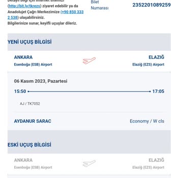 THY Ve Jetin Açığa Alınan Biletler Konusundaki Aktarma Uygulaması.