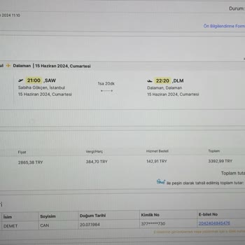 AJet (Anadolu Jet) Dalaman Uçuşunda Yaşanan 6 Saatlik Rötar Ve İade Talebi