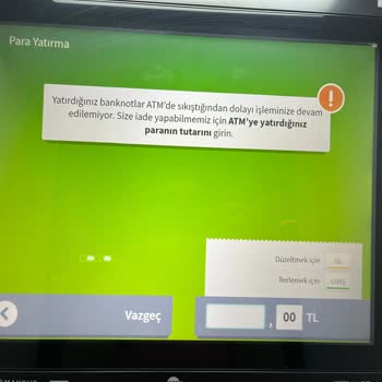 Garanti Bankası ATM'de Para Sıkışma Sorunu