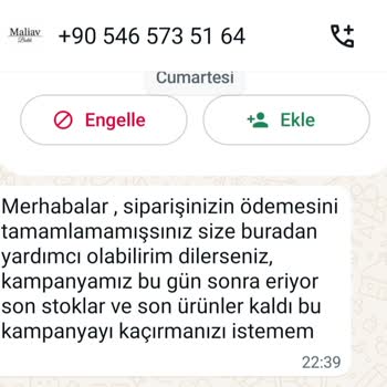 Maliav Butik (instagram: maliavdesign) Maliav Design Butik Paramı İade Etmiyor